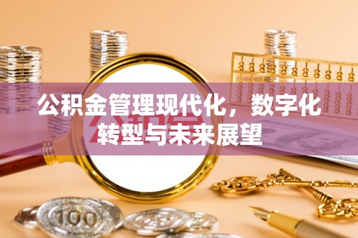 褒忠公积金管理现代化，数字化转型与未来展望