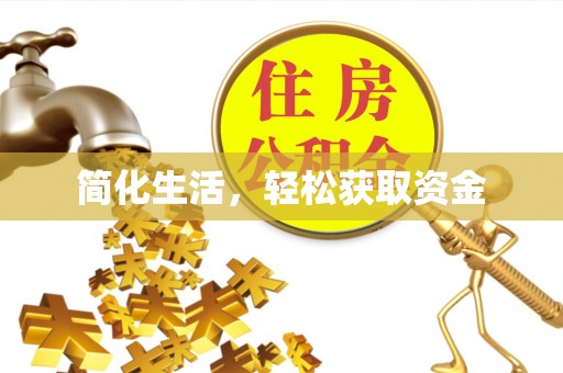 褒忠简化生活，轻松获取资金